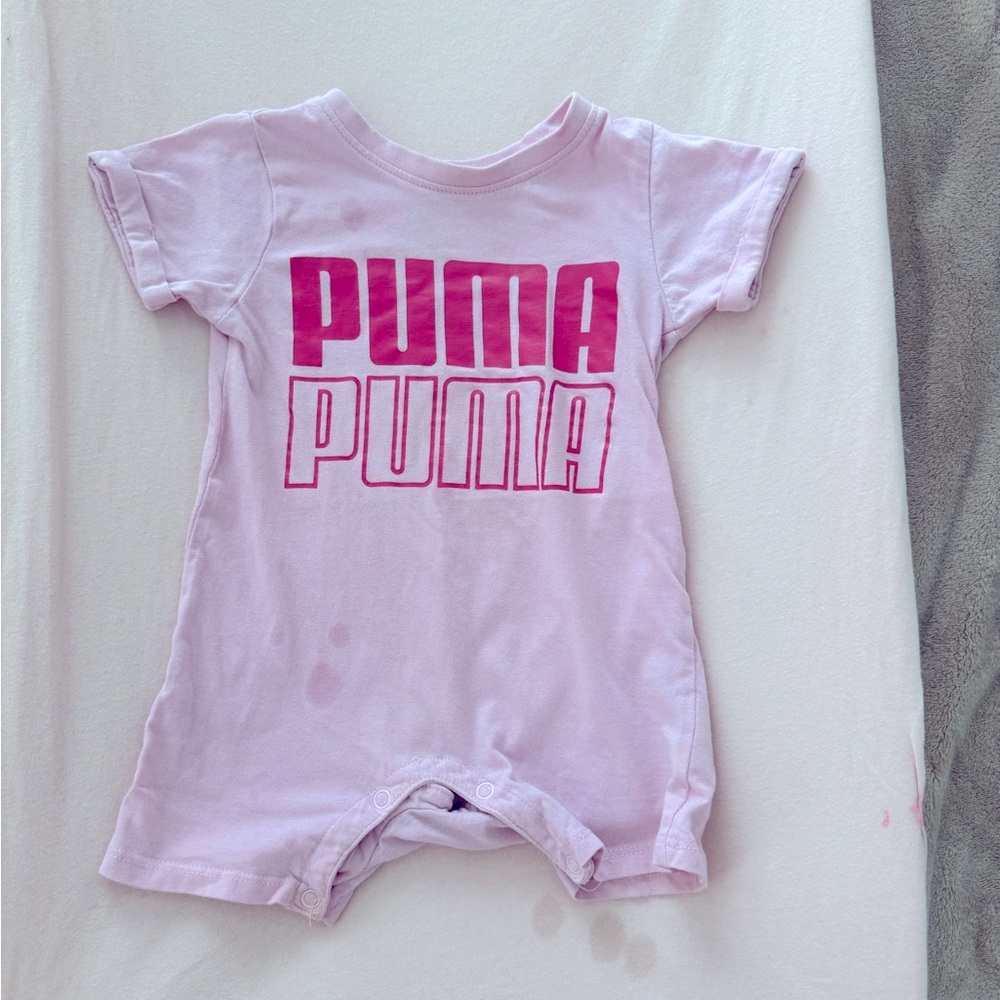 Pink Puma Onesie 12m